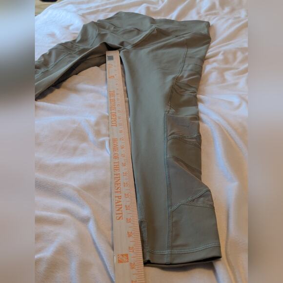 NWOT Victoria's Secret Sport Green Knockout Mesh Sheer Stripes Leggings, Sz S - Picture 6 of 7